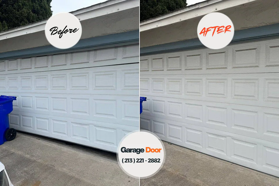 Before and after: garage door repair Cumberland, KY